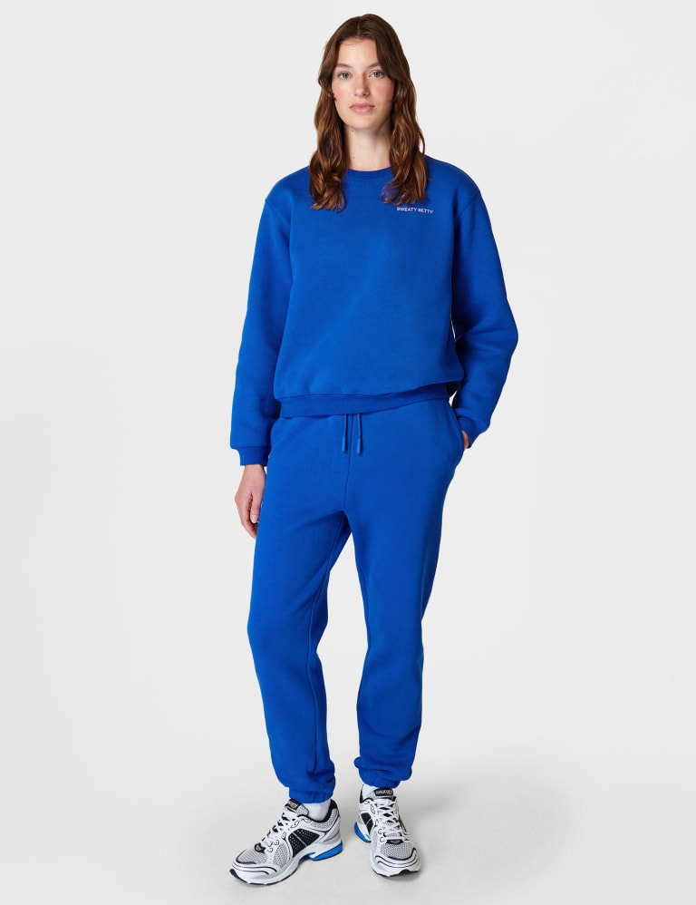 Bright blue joggers clearance