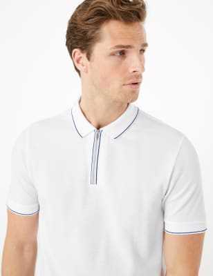 zip polo shirt