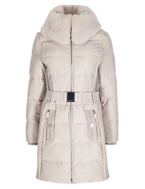 Premium Down & Feather Filled Belted Coat with Stormwear™ Image 2 of 5