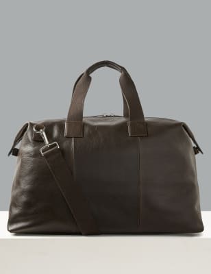 marks and spencer mens leather holdall