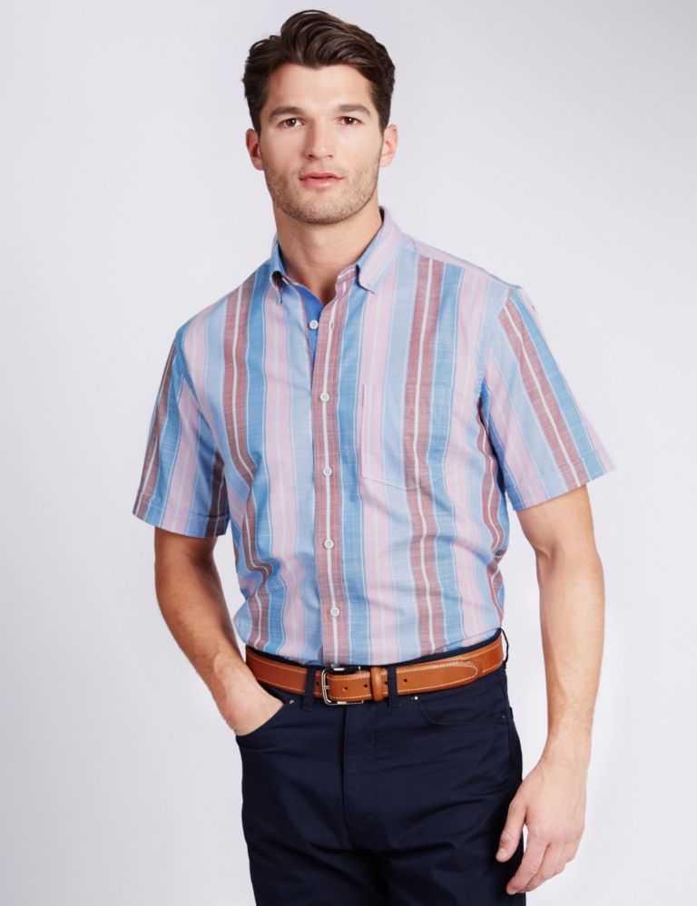Premium Pure Cotton Bold Striped Shirt 1 of 4