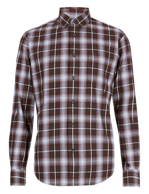 Premium Pure Cotton Flannel Thermal Checked Shirt Image 2 of 6