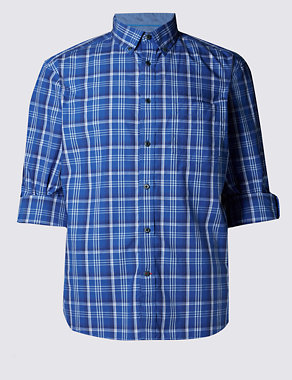 Premium Pure Cotton Shadow Checked Shirt Image 2 of 4