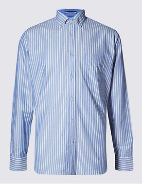 Premium Pure Cotton Striped Shirt Image 2 of 4