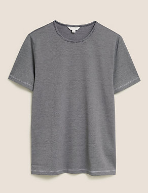 Premium Pure Cotton Striped T-Shirt Image 2 of 5