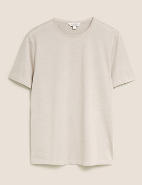 Premium Pure Cotton Striped T-Shirt Image 2 of 5