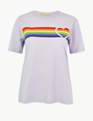Pride Rainbow Stripe T Shirt M S Collection M S