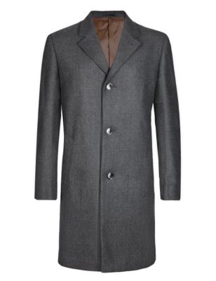 Prince of Wales Checked Coat with Wool | M&S Collection | M&S