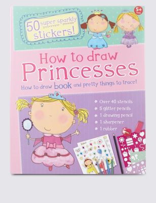 Princess Draw Activity Book Image 2 of 3