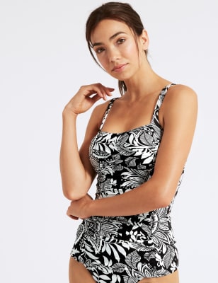 Toucan Print Bandeau Tankini Top, M&S Collection