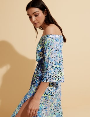 Coast maura print outlet bardot dress