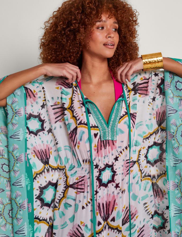 Printed Beach Cover Up Kaftan 3 of 4