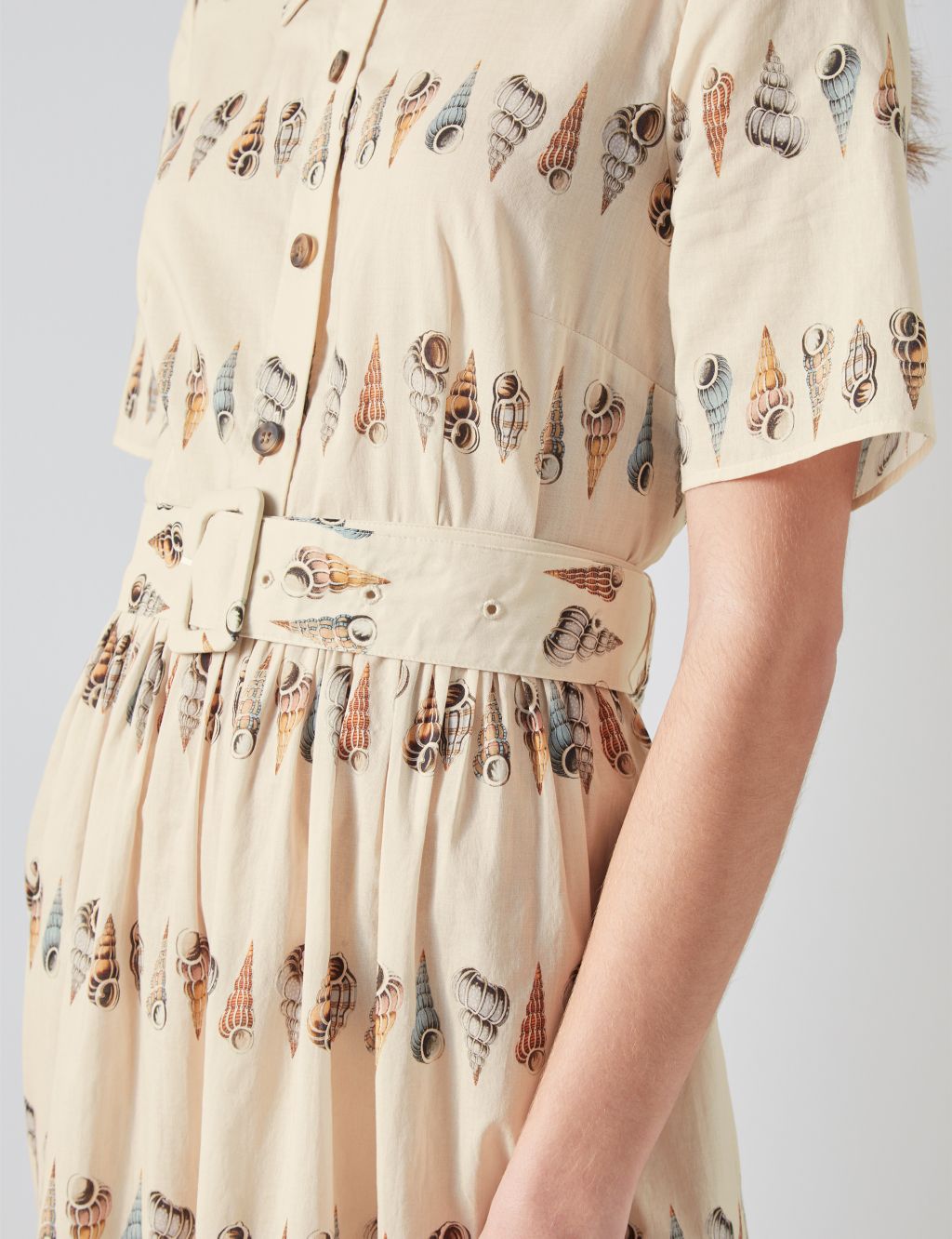 Printed Belted Midi Shirt Dress 4 of 4