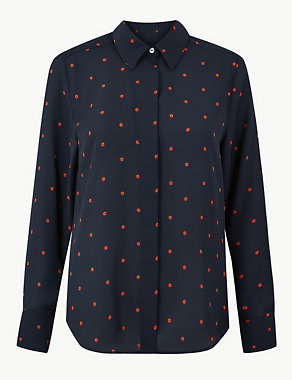 Printed Button Detailed Shirt Image 2 of 5