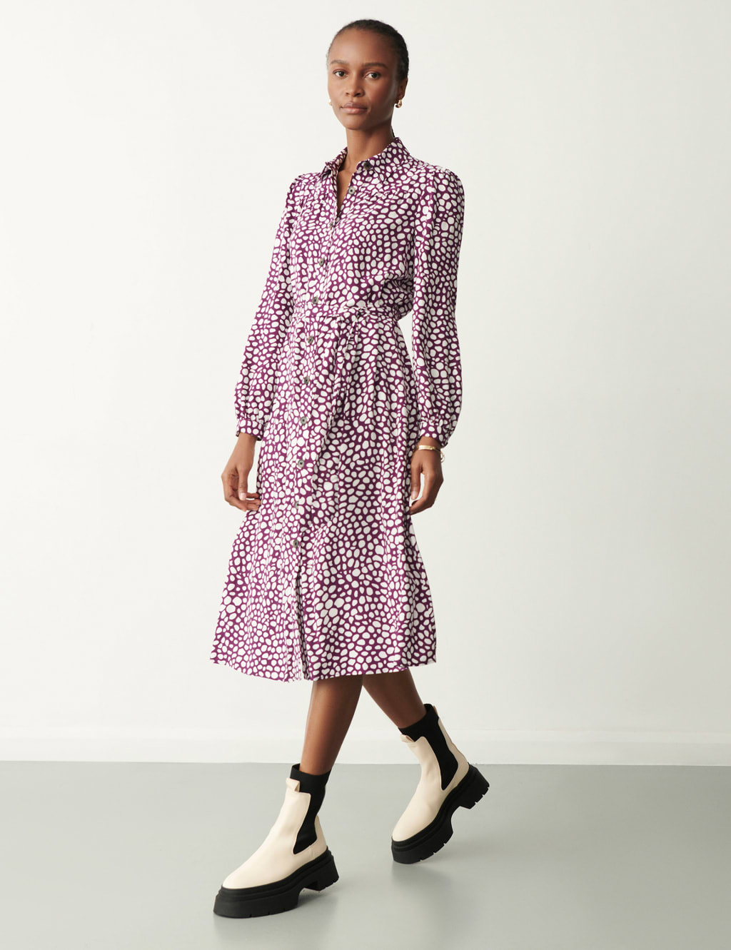 Leopard print on sale shirt dress zara
