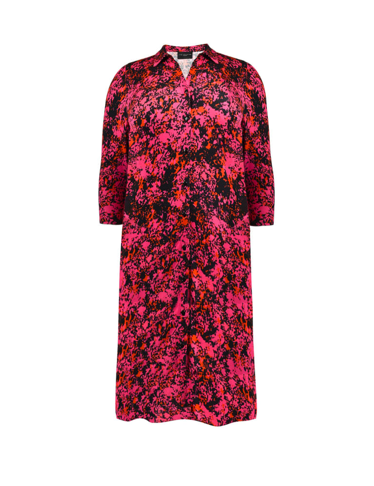 M&s red top animal print dress
