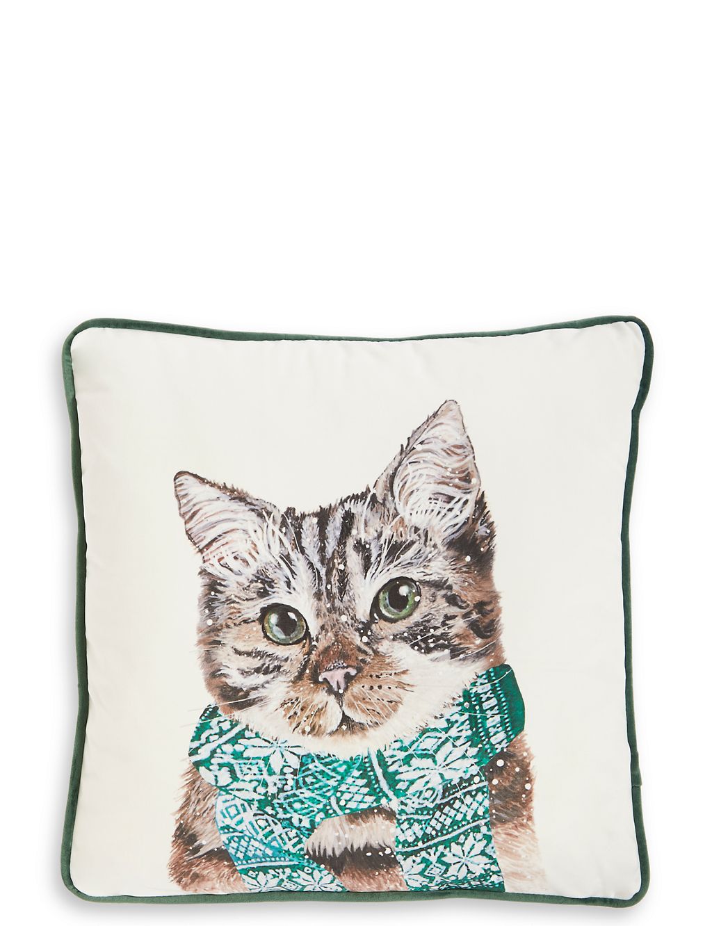 Printed Cat Cushion 1 of 2