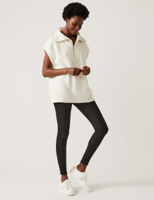 Printed Coated High Waisted Jeggings, M&S Collection