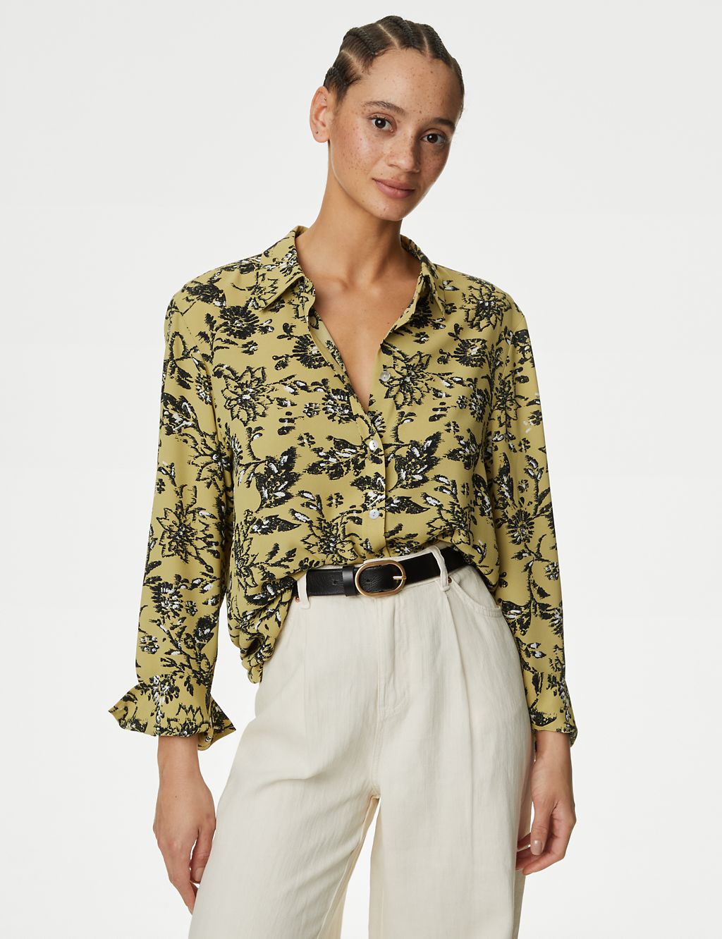 Printed Collared Blouse 2 of 5
