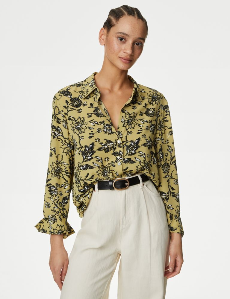 Printed Collared Blouse 3 of 5