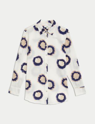 Printed Collared Button Through Blouse Image 2 of 5