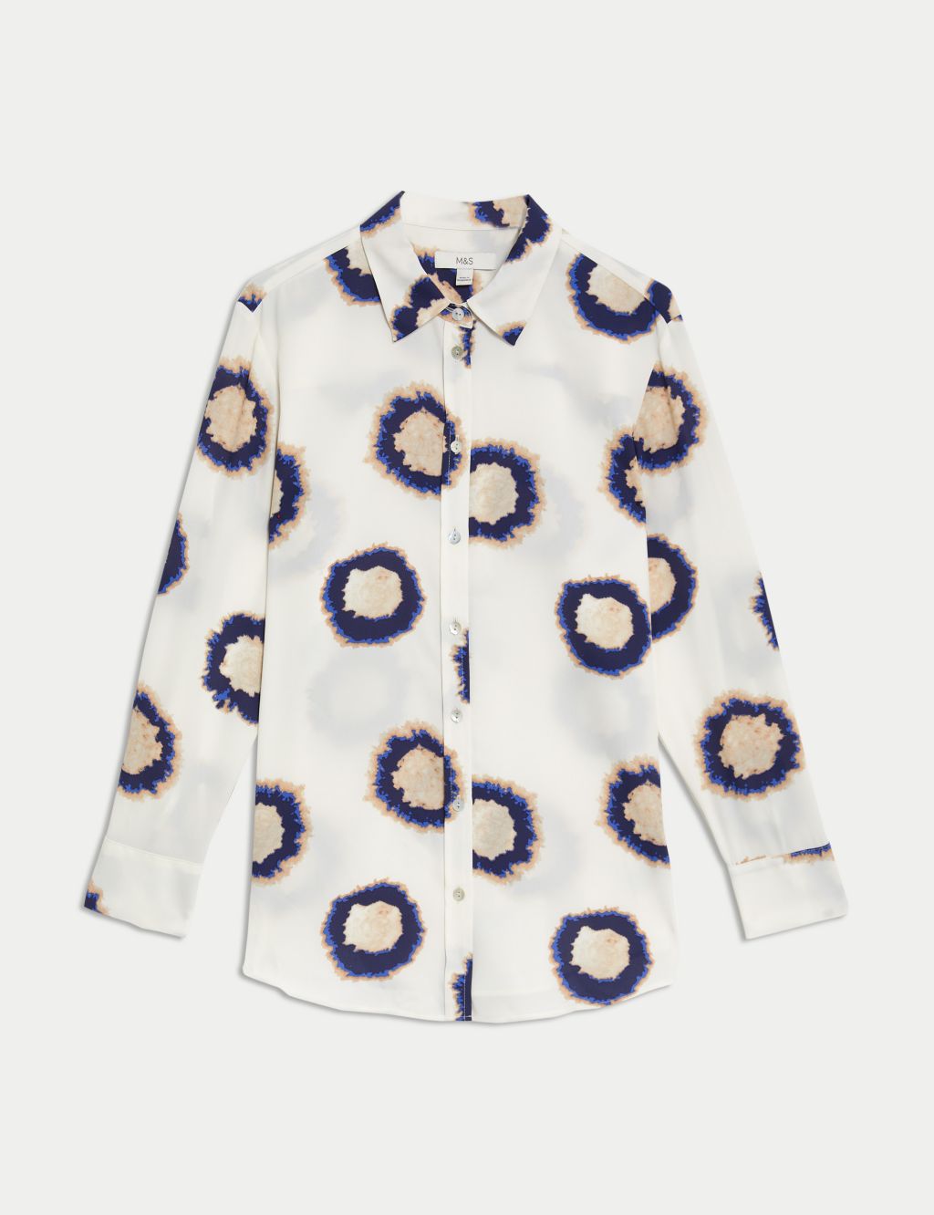 Printed Collared Button Through Blouse 1 of 5