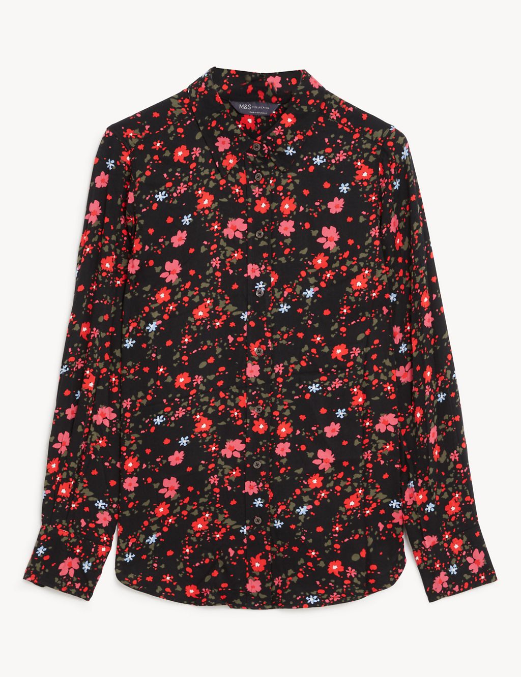 Printed Collared Long Sleeve Shirt | M&S Collection | M&S