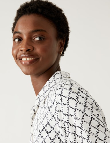 Printed Collared Long Sleeve Shirt 4 of 6
