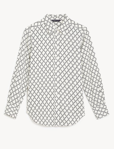Printed Collared Long Sleeve Shirt 2 of 6