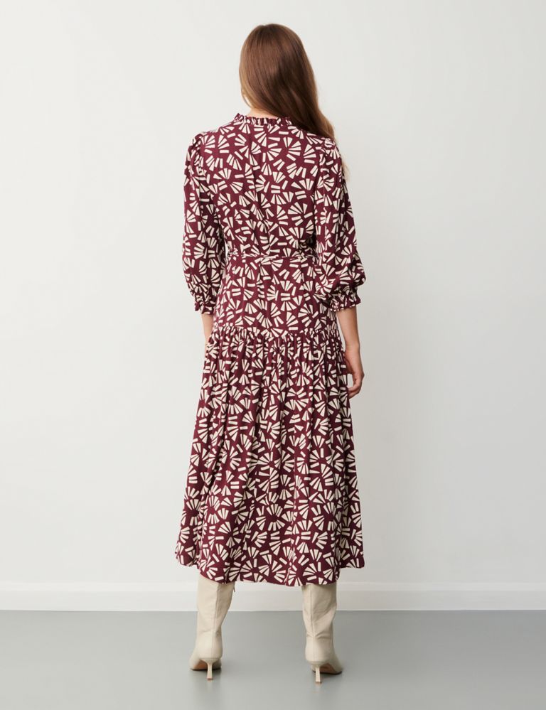 Printed Collared Midi Waisted Dress | Finery London | M&S