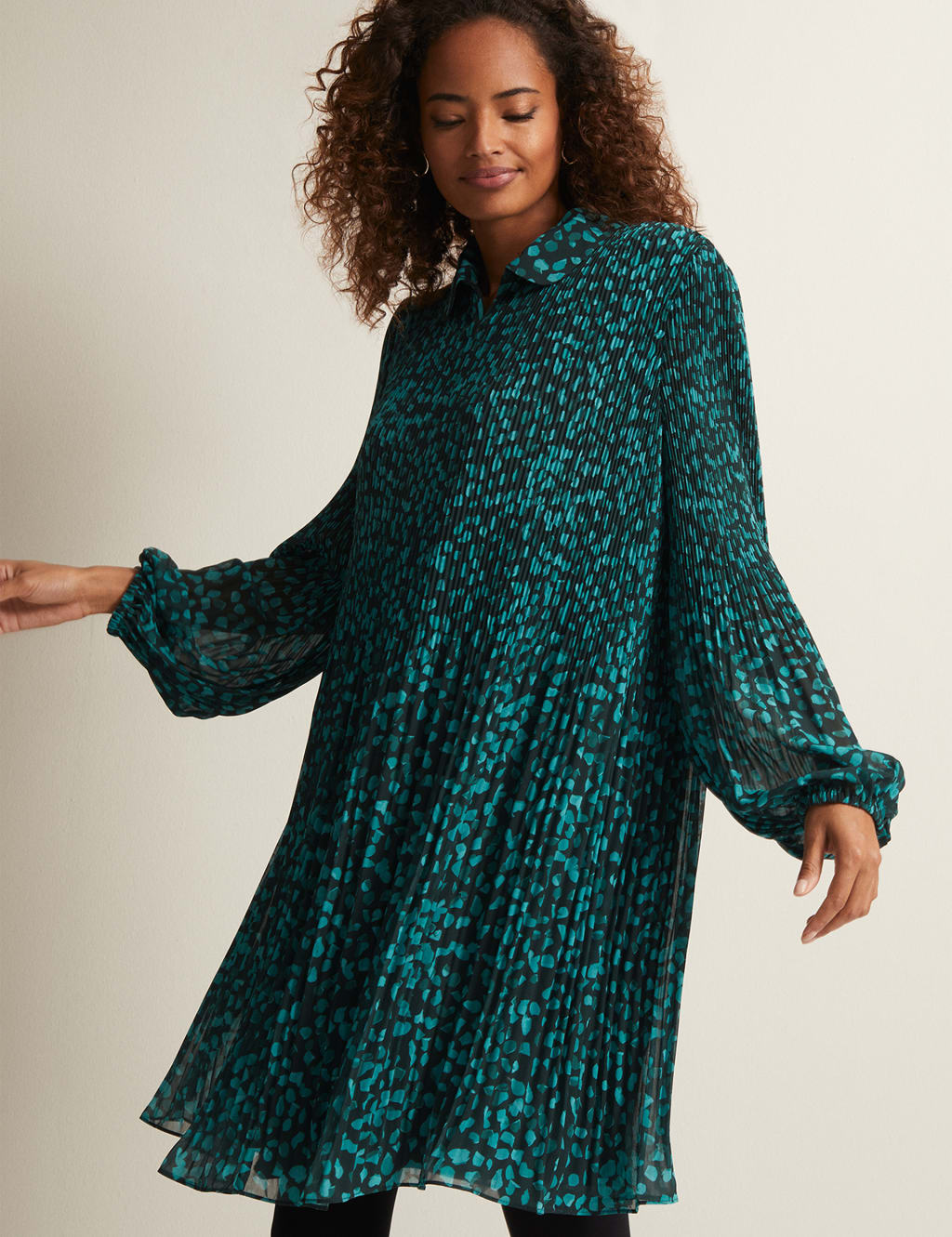 Pleated sale tea dress