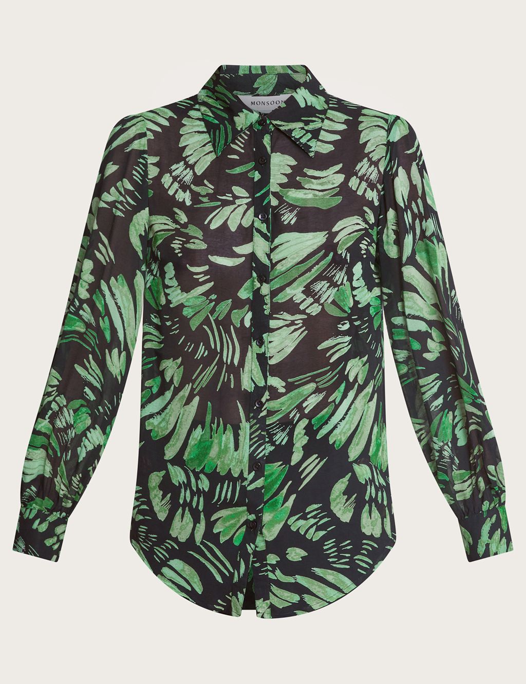 Printed Collared Relaxed Blouse | Monsoon | M&S