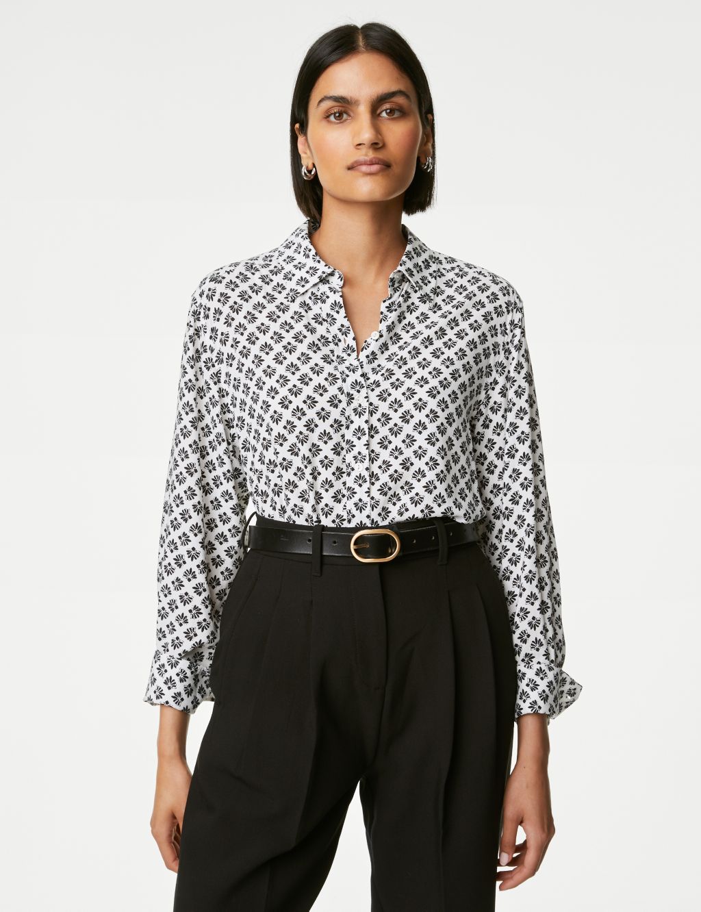 Printed Collared Relaxed Shirt | M&S Collection | M&S