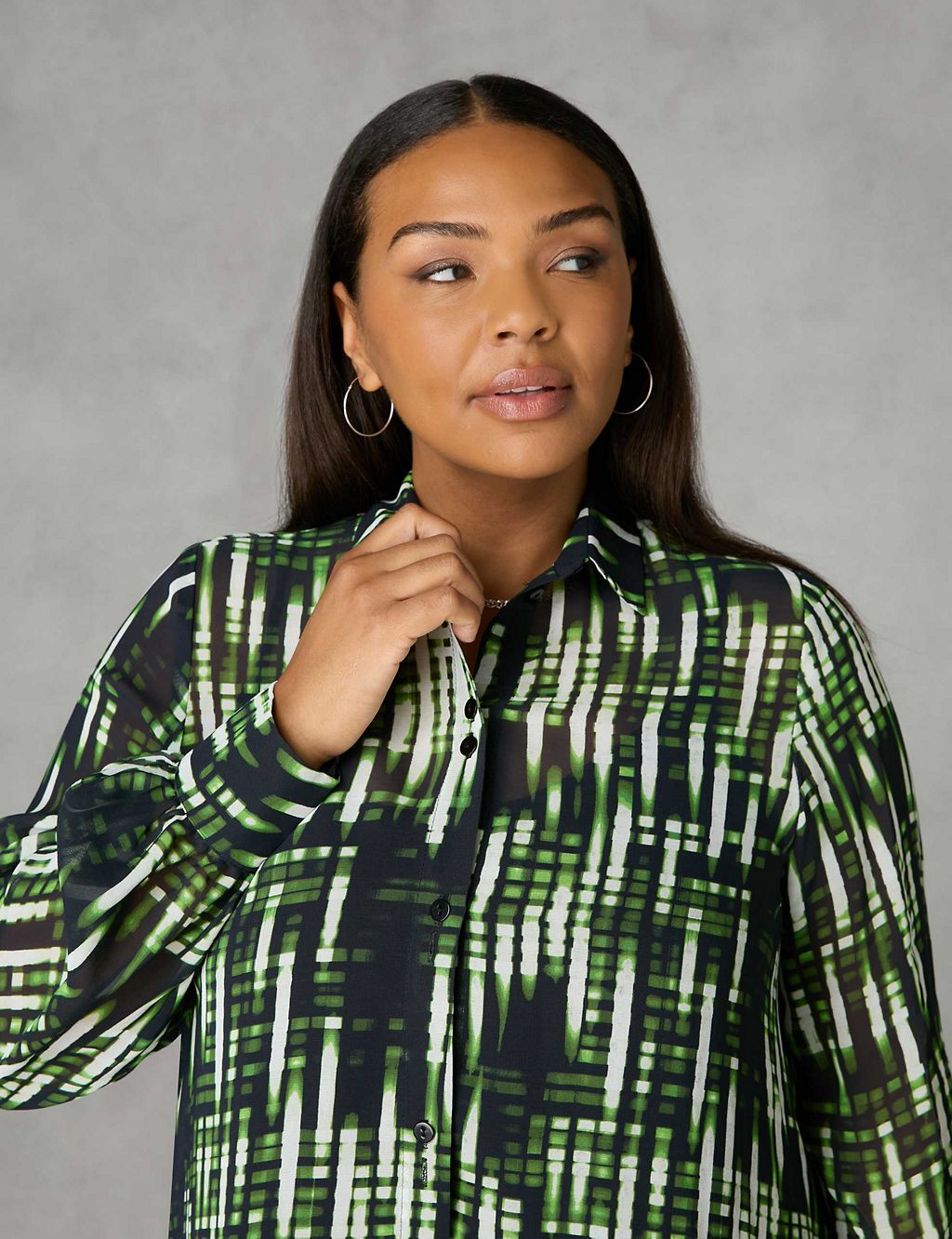 Printed Collared Relaxed Shirt 4 of 4