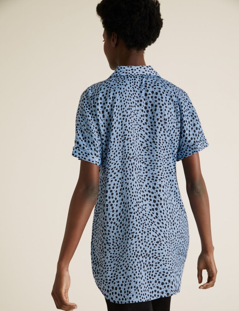 Printed Collared Short Sleeve Tunic 4 of 6