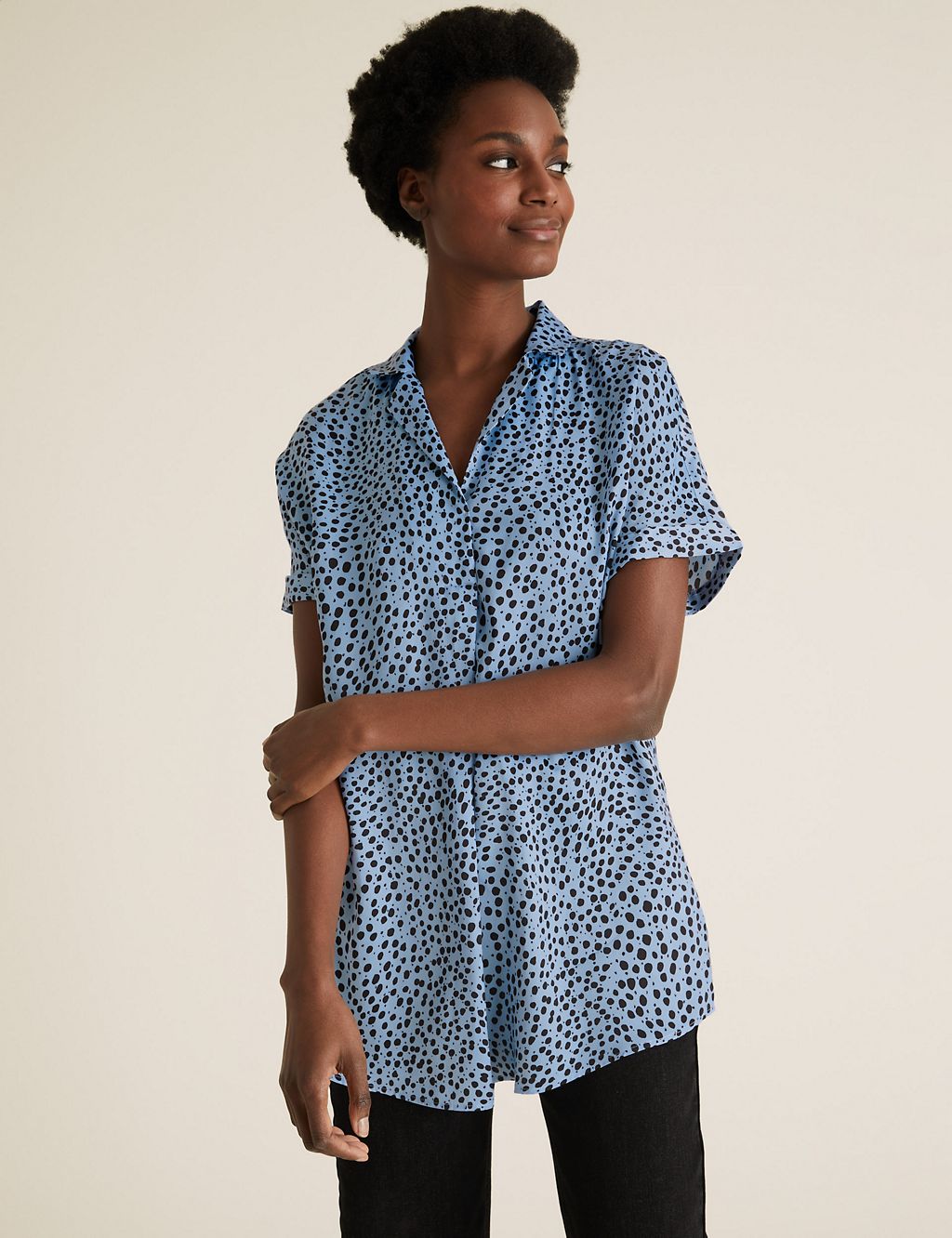 Printed Collared Short Sleeve Tunic 5 of 6