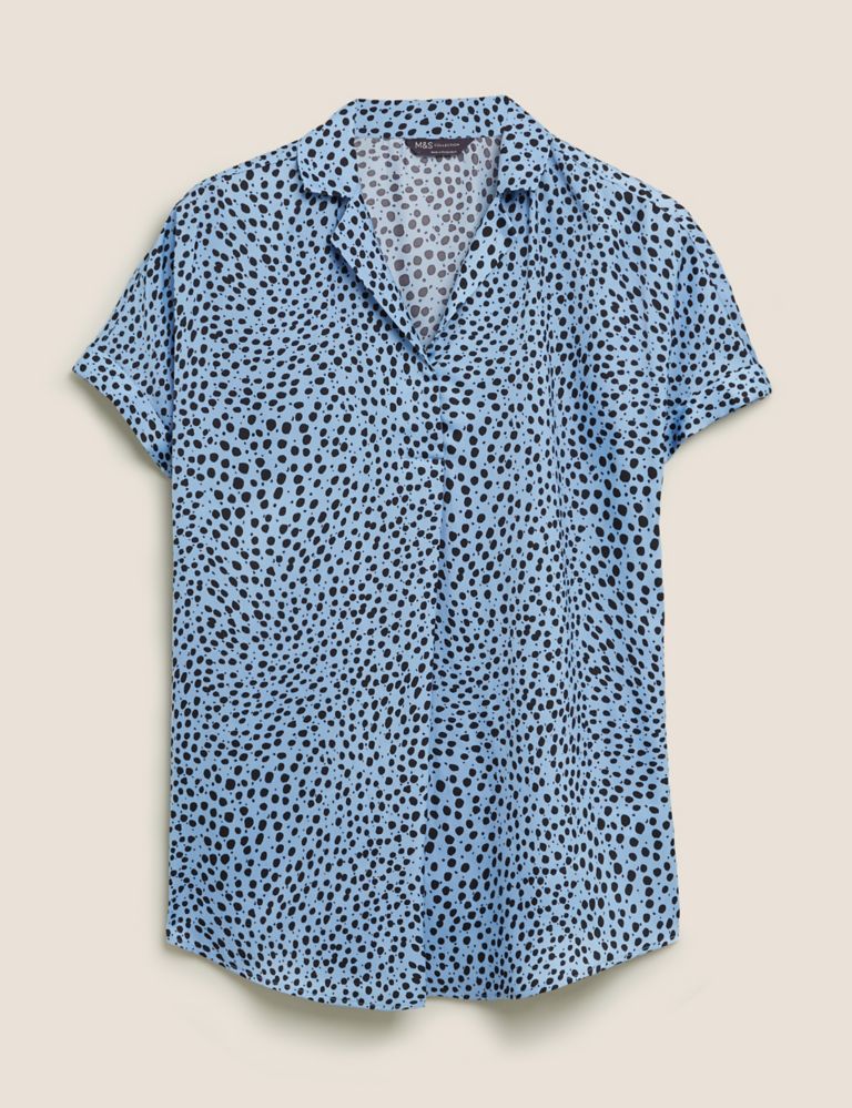 Printed Collared Short Sleeve Tunic 2 of 6