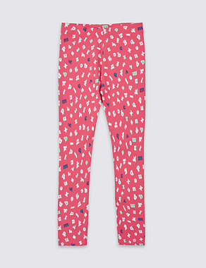 Printed Cotton Rich Leggings with Stretch (3 Months - 5 Years) Image 2 of 4