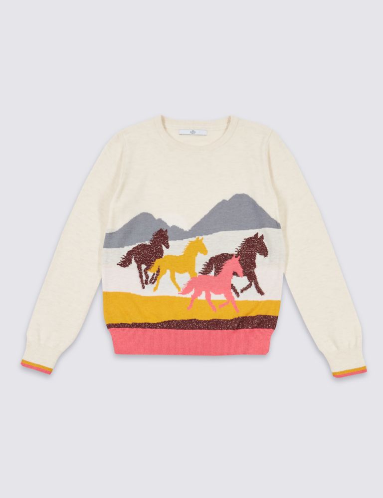 Printed Crew Neck Jumper (3-14 Years) 2 of 5