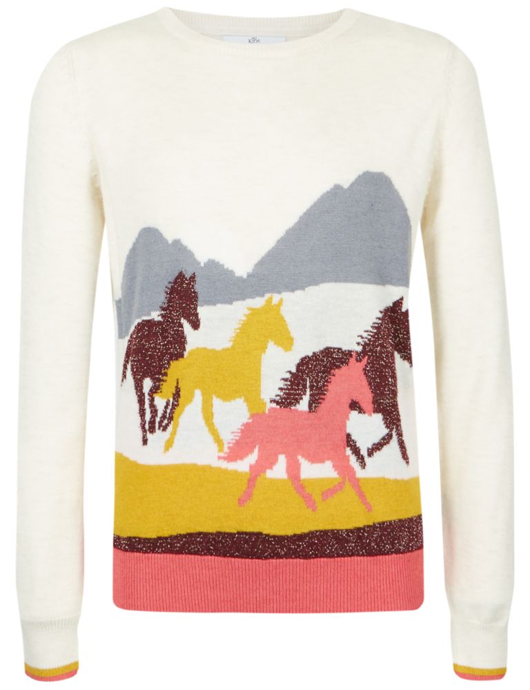 Printed Crew Neck Jumper (3-14 Years) 4 of 5