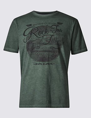 Printed Crew Neck T-Shirt Image 2 of 3