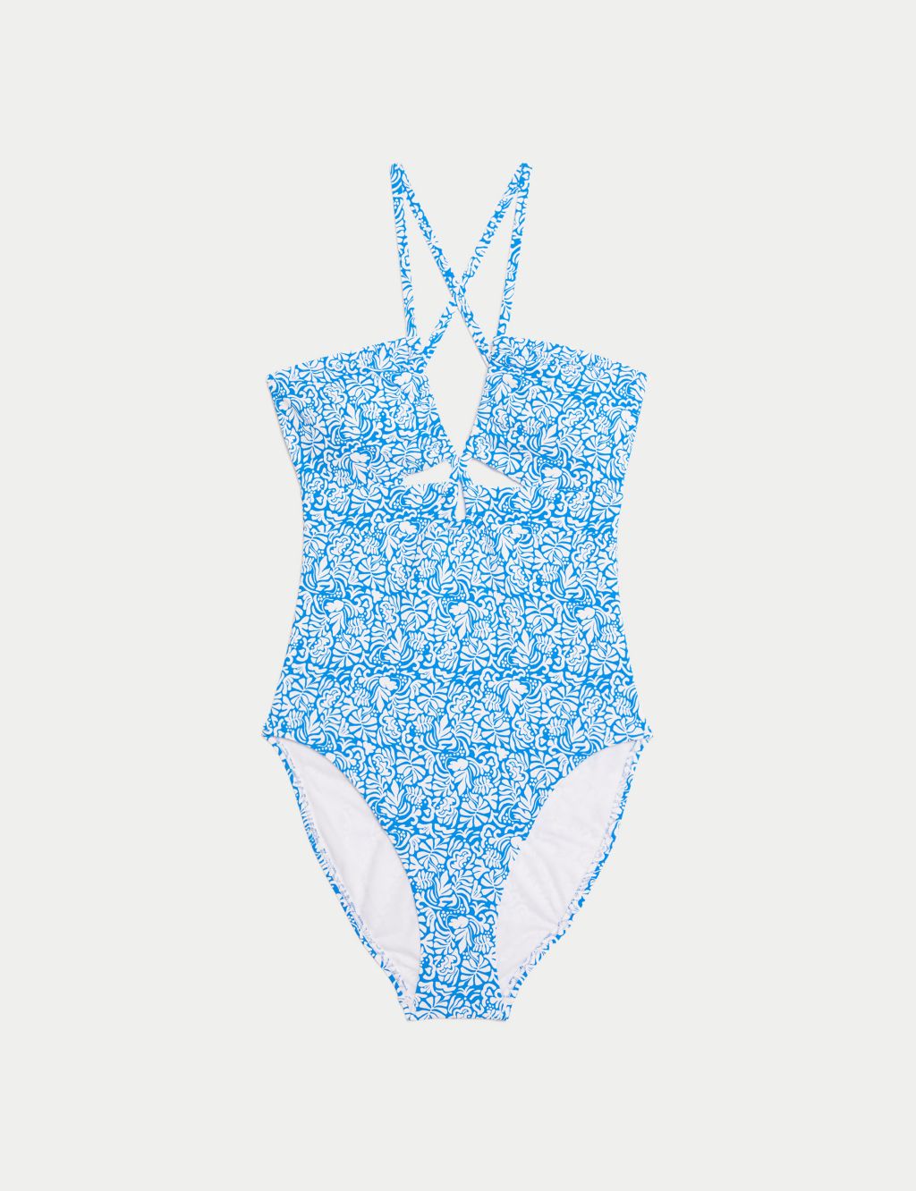 Printed Cut Out Halterneck Swimsuit 1 of 6