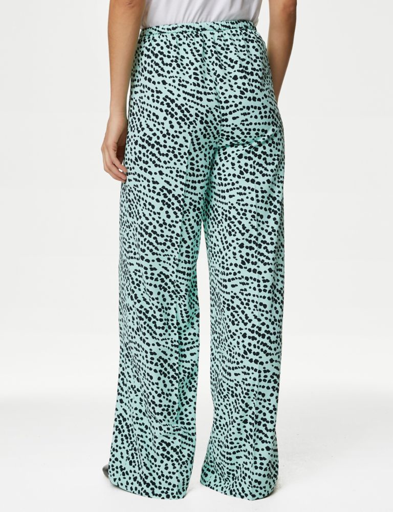 Printed Drawstring Wide Leg Trousers 5 of 5