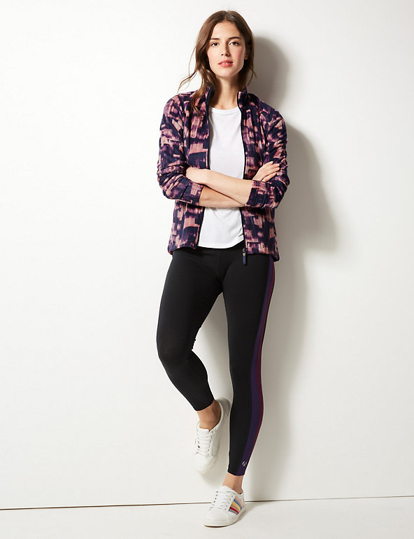 Printed Fleece Jacket, M&S Collection
