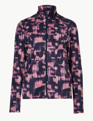 Printed Fleece Jacket M S Collection M S