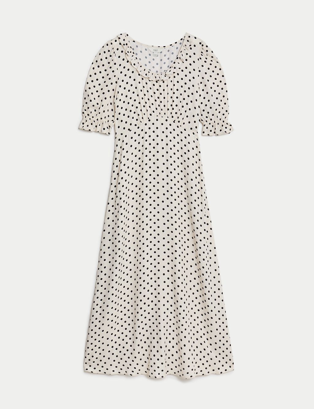 Printed Frill Detail Maxi Tea Dress 1 of 5