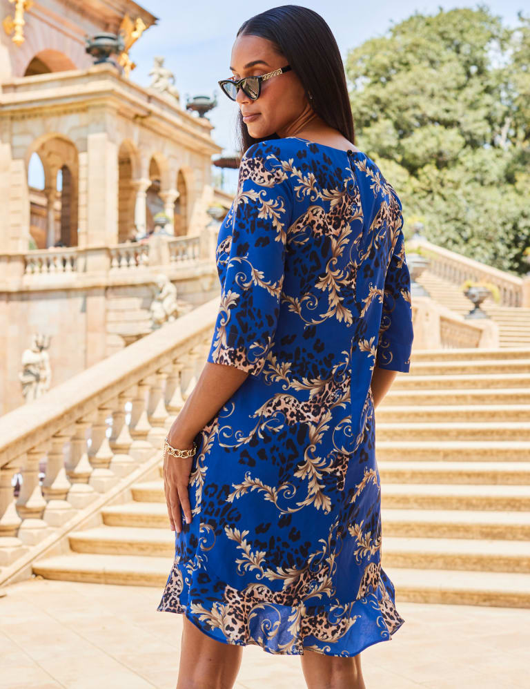Frill hem top shift dress