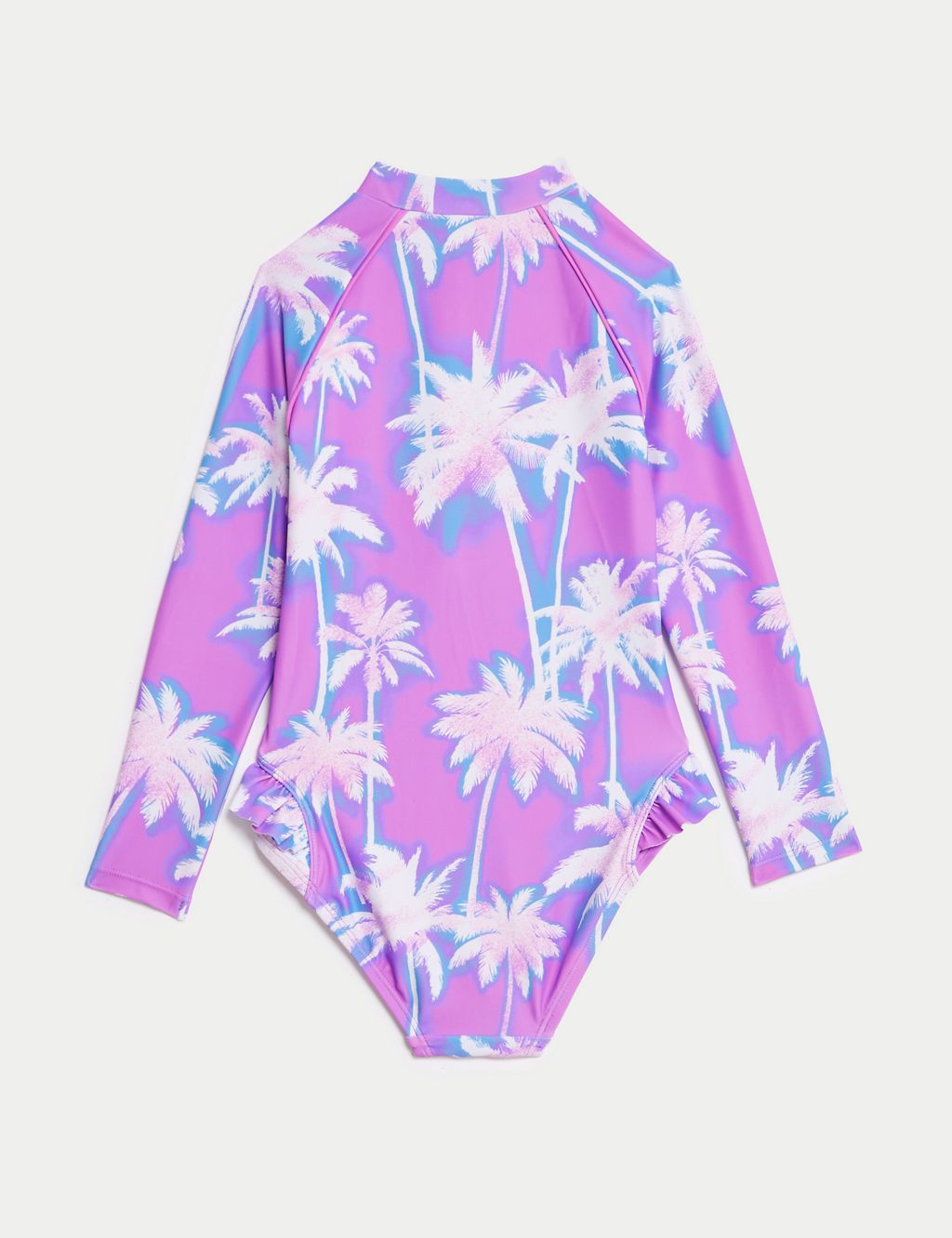 Printed Frill Long Sleeve Swimsuit (2-8 Yrs) 2 of 4