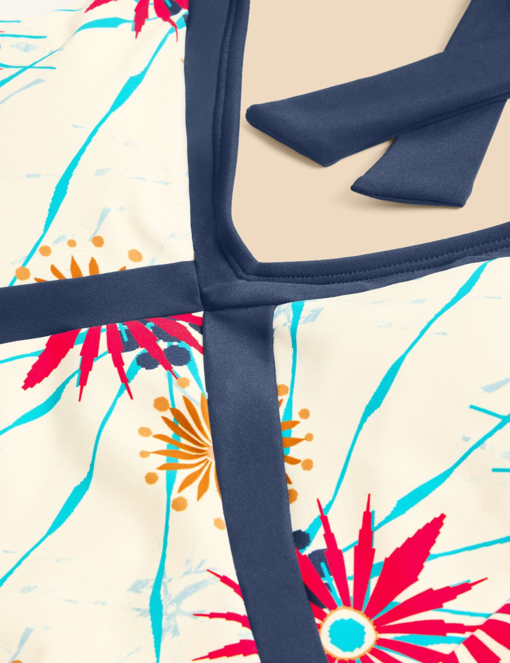 Printed Halter Neck Tankini Top White Stuff M&S