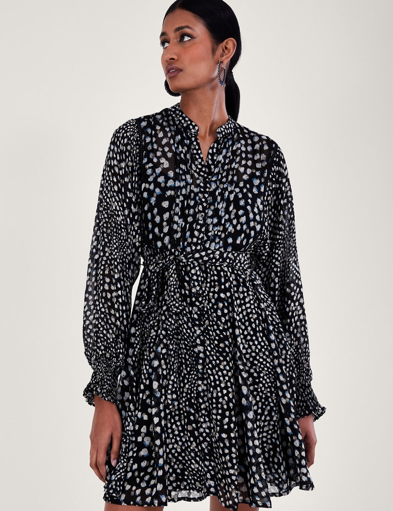 High neck shirt dress clearance